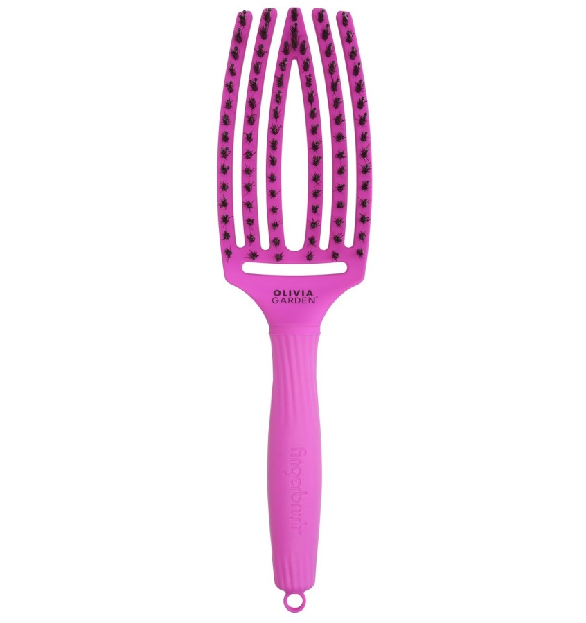 Szczotka OG Fingerbrush Boar&Nylon Neon Purple