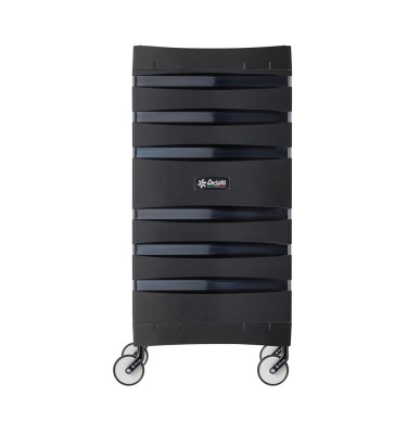 Wózek CERIOTTI BUILDING czarny/czarne szuflady