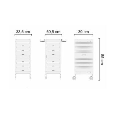 Wózek CERIOTTI BUILDING czarny/czarne szuflady